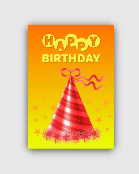 Feliz cumpleaños tarjeta de presentación Vector Ilustración — Vector de stock