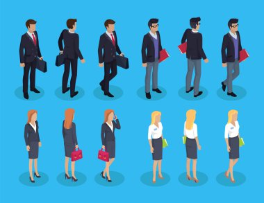 Kadın işadamı Oluşturucu vektör çizim