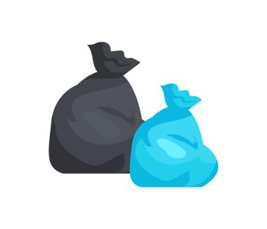 Paketleri tam çöp siyah ve mavi renk