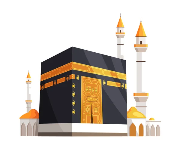 Τζαμί στο Έιντ αλ Άντχα Closeup εικονογράφηση διάνυσμα — Διανυσματικό Αρχείο