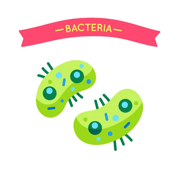 Bactéries dessinées en forme de haricot pour les beaux-arts — Image vectorielle