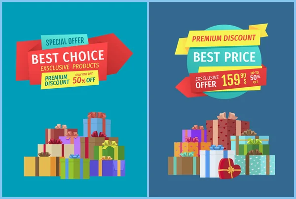 Precio caliente y Super Oferta Set Vector Ilustración — Vector de stock