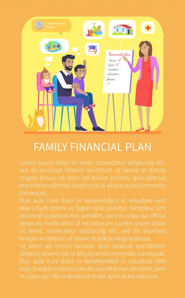 Family Plan prezentacji, ilustracji wektorowych — Wektor stockowy