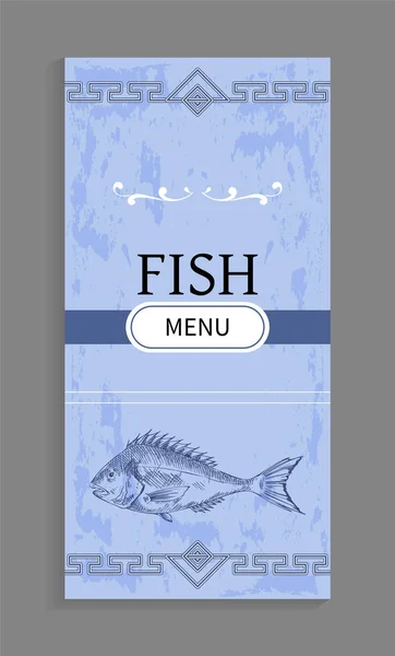 Balık menüsü ile dekorasyon için ilginç fikir — Stok Vektör