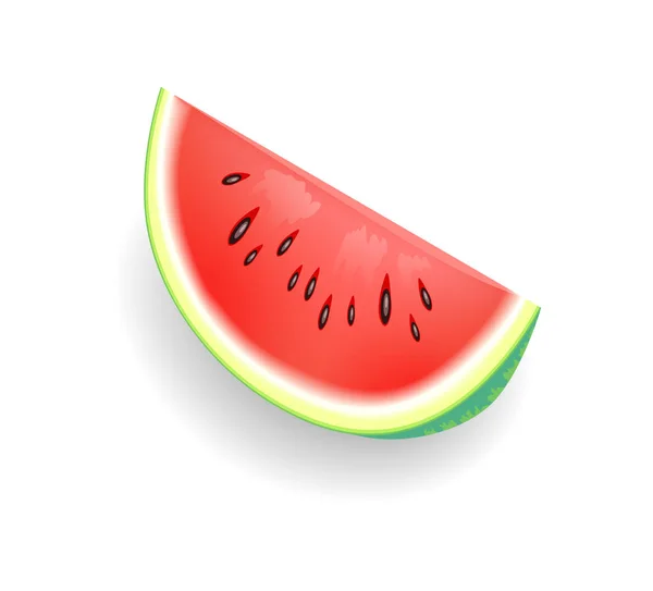 Icono de rebanada de fruta de sandía Vector Ilustración — Vector de stock