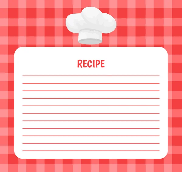 Recette Chapeau de chef Icône Carnet Illustration vectorielle — Image vectorielle