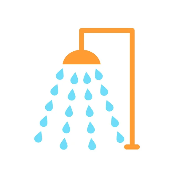 Shower Emblem Isolated Vector Icon Cartoon Style — Stock Vector