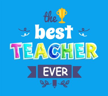 Öğretmen profesyonel tatil tebrik Kartpostalı