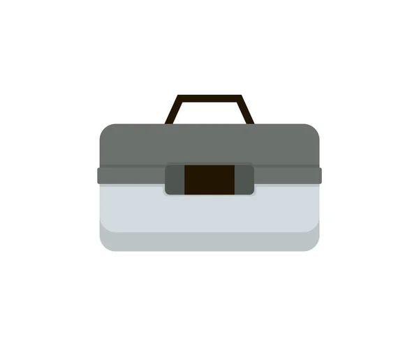 Cartel de ilustración de equipo de pesca de caja o caja — Vector de stock