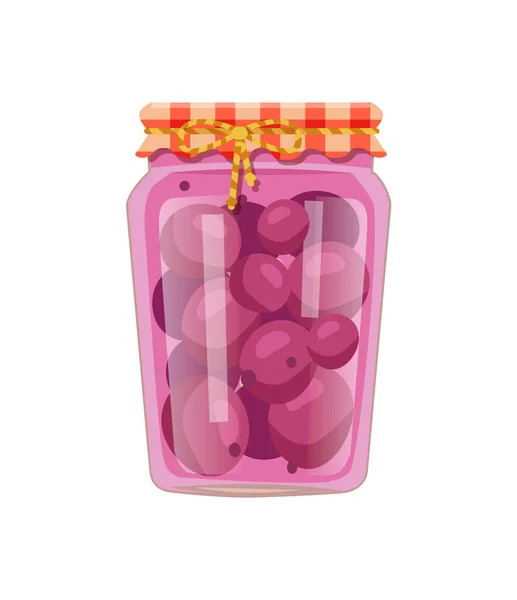 玻璃罐自制保护中的梅花组合 — 图库矢量图片