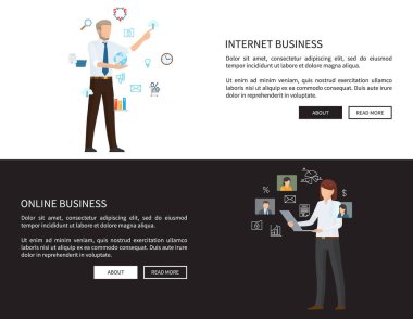 Internet Online iş Web vektör çizim