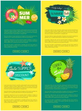 Yaz Satılık tropikal afiş reklam etiketleri