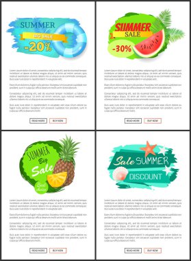 Yaz büyük satış posterler yaz simgeleri ile kayıt