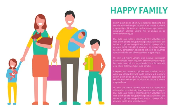 Happy Family Trascorrere del tempo insieme Concept Vector — Vettoriale Stock