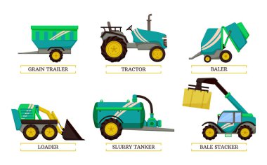 Bulamaç Tanker ve yükleyici vektör çizim ayarla