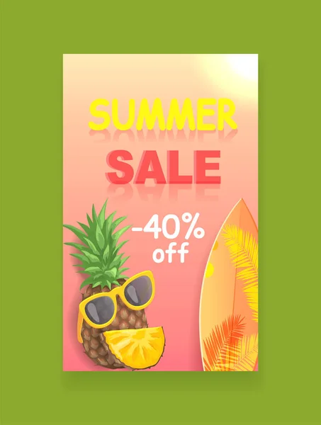 Sommer Verkauf Vektor Banner Werbebroschüre Muster — Stockvektor