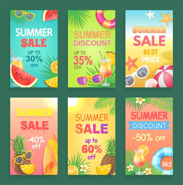 Descuento de verano y oferta Vector Illustration — Archivo Imágenes Vectoriales