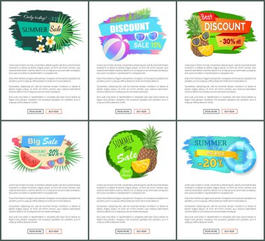 Posterler egzotik meyve ve yaz aksesuarları