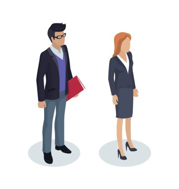 İnsanlar vektör çizim çalışma iş adamı