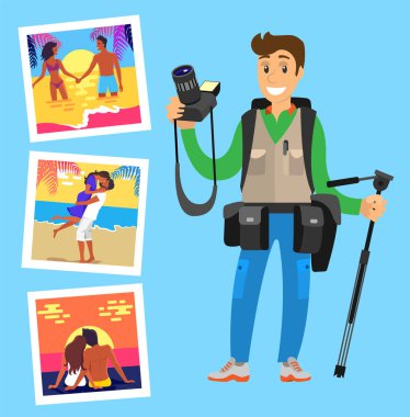 Fotoğrafçı ile Tripod üzerinde arka plan resimleri