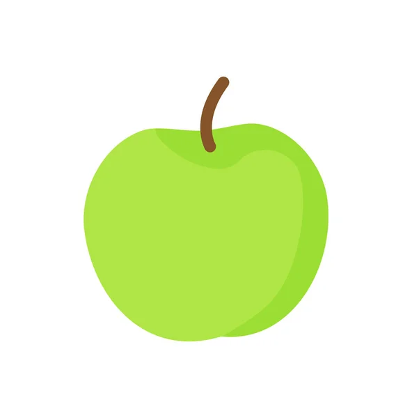 Ícone de fruta madura verde maçã Ilustração do vetor — Vetor de Stock