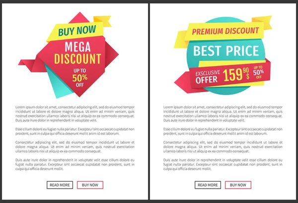 Oferta exclusiva Flat Vector Labels Landing Page — Vetor de Stock