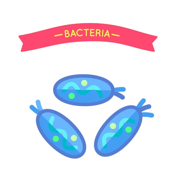 Bacterias o forma de vida del microbio bajo microscopio — Vector de stock