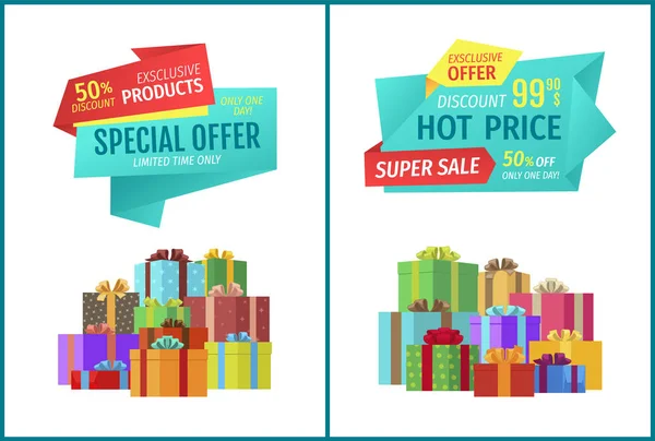 Oferta especial Precio caliente Set Vector Ilustración — Vector de stock