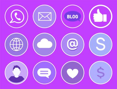 Sosyal ağ hareket eden telefon vektör çizim