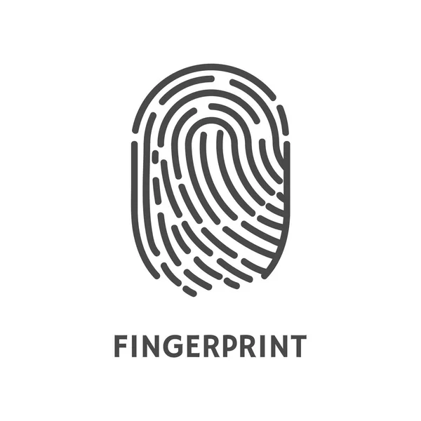 Impresión de huellas dactilares del vector de póster de dedo humano — Vector de stock