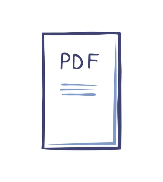 Documento de Arquivo Pdf com Publicação Icon Vector — Vetor de Stock