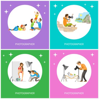 Fotoğrafçı alarak fotoğraf Anne, çocuk, gazeteci