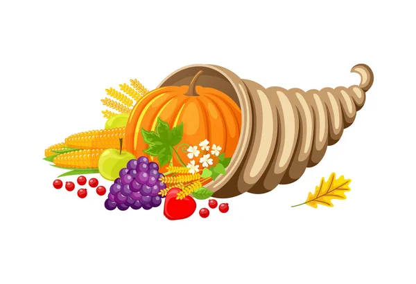 Pompoen Veggie herfst Set van voedsel en maaltijd Vector — Stockvector