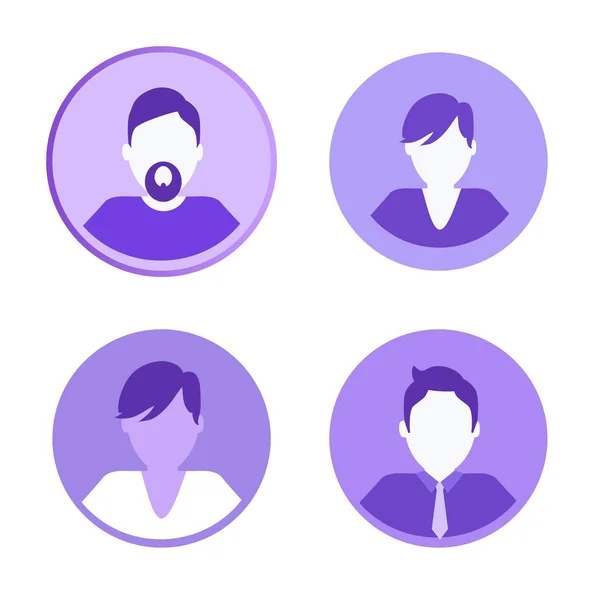 Iconos de redes sociales Personas Vector Ilustración — Vector de stock