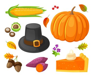 Tatlı pasta ve tatlı pasta parçası simgelerin vektör ayarla