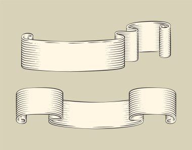 Ortaçağ Scrolls tipografi için eski dekor seti