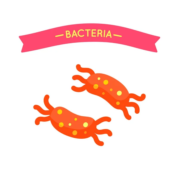 Ilustrasi Poster Vektor Salmonella Bakteri - Stok Vektor