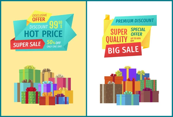 Premium Big Discount Vente Illustration vectorielle — Image vectorielle