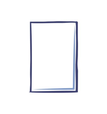 Ofis Kağıt boş belge sayfasına izole vektör