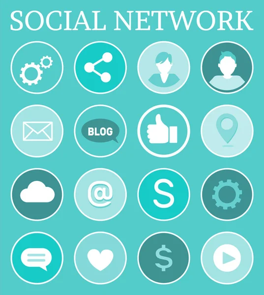 Εικονογράφηση φορέα δικτύωσης κοινωνικό δίκτυο — Διανυσματικό Αρχείο