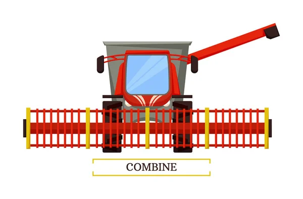 Combineren van landbouw Machine vectorillustratie — Stockvector