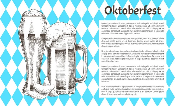 Tradycyjne Niemcy Oktoberfest Festiwal Banner — Wektor stockowy