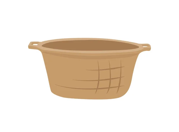 Rieten mand Container Icon vectorillustratie — Stockvector