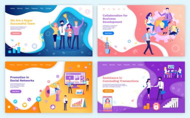 Başarılı ekip işbirliği ve iş vektör