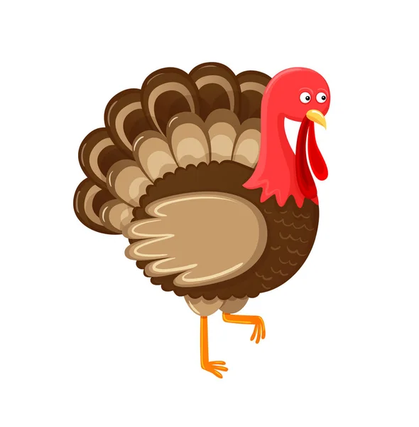 Vogel symbool van Thanksgiving Day geïsoleerde Vector — Stockvector