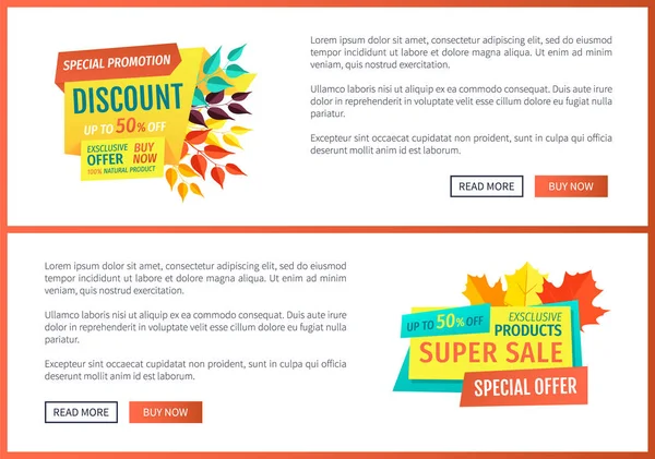 Special Discount Promotion Set Illustration vectorielle — Image vectorielle