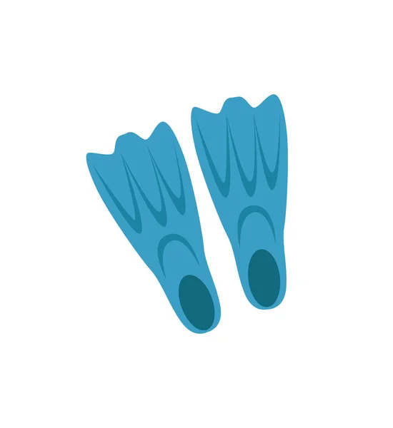 Kunststof Flippers voor geïsoleerde Vector Icon zwemmen — Stockvector