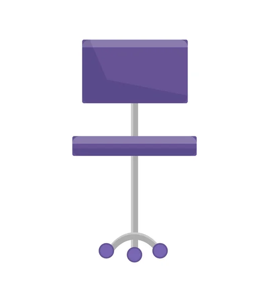 Silla de oficina púrpura Primer plano Vector Ilustración — Vector de stock