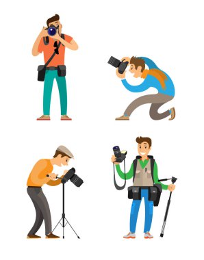 Profesyonel gazeteciler, ekipman fotoğraf çekmek