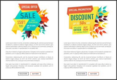 Satış teklifi özel indirim vektör çizim